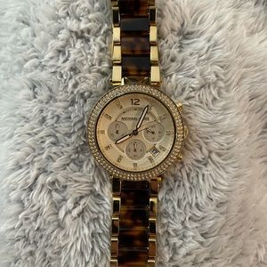 Gold and cheetah Michael Kors Watch